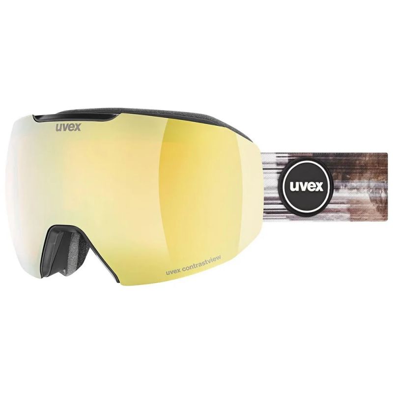 Masque de ski OTG UVEX EPIC ATTRACT (black dl/FM gold-orange) Mixte