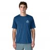 T-Shirt Patagonia M's Cap Cool Daily Shirt - Great Waves (Clement Blue - Light Clement Blue X-Dye) Uomo