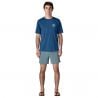T-Shirt Patagonia M's Cap Cool Daily Shirt - Great Waves (Clement Blue - Light Clement Blue X-Dye) Mannen