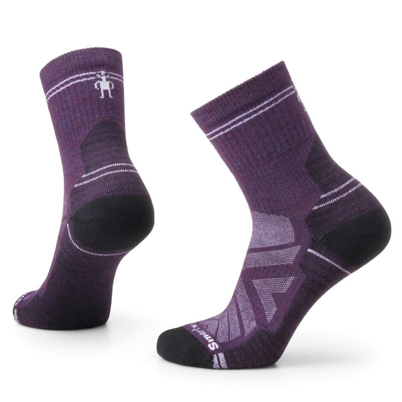 Strumpor för vandring Smartwool Women's Hike Light Cushion Mid Crew (PURPLE IRIS) Kvinna