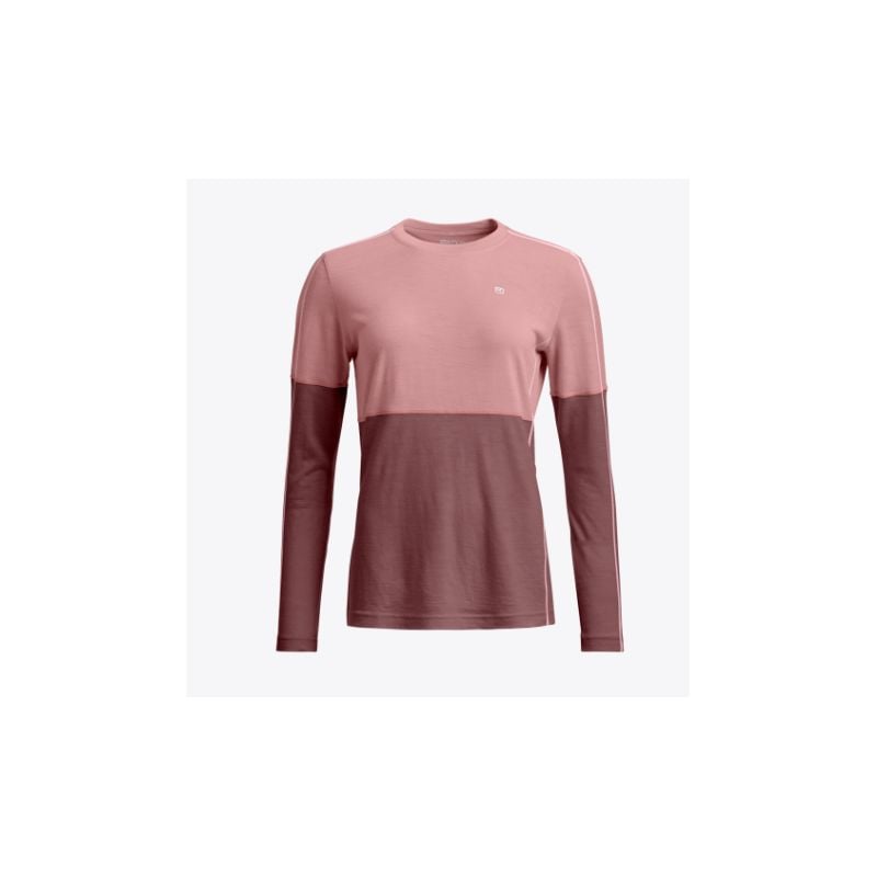 Technische onderkleding Ortovox 185 ROCK'N'WOOL LONG SLEEVE W (dusk rose)