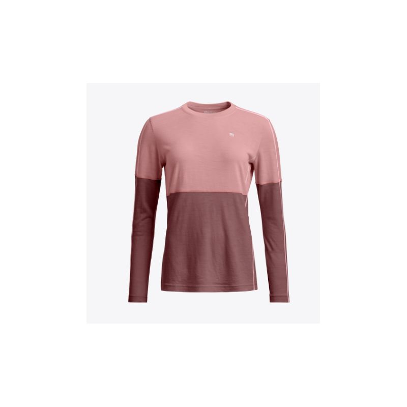Technical underwear Ortovox 185 ROCK'N'WOOL LONG SLEEVE W (dusk rose)