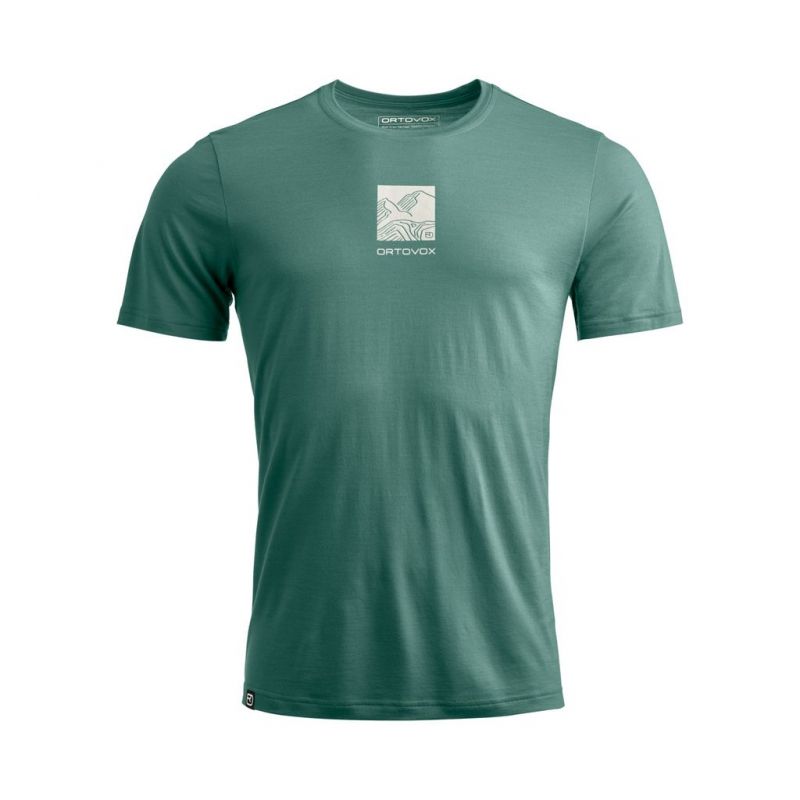 T-shirt Ortovox 120 COOL TEC ABSTRACT TS M (grigio artico) Uomo