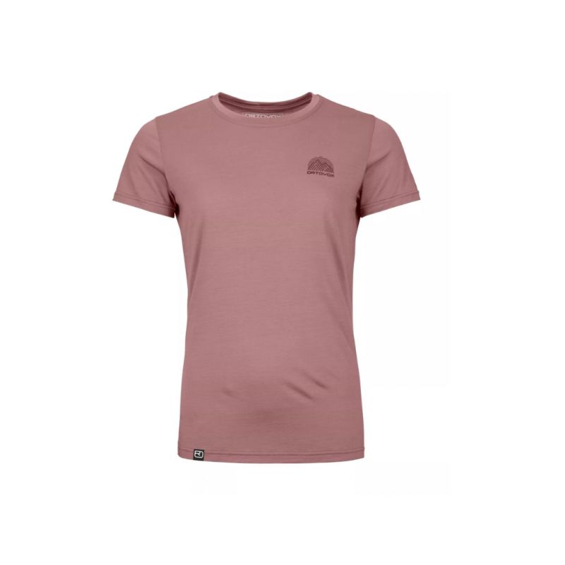 Camiseta Ortovox 120 COOL TEC MTN STRIPE TS W (rosa crepúsculo) Mujer