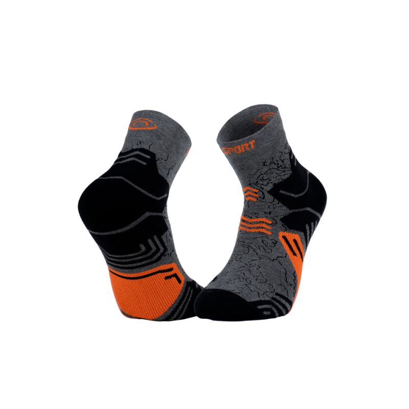 Sokker BV sport TREK GR MID "LYOCELL" (GRÅ/ORANSJE) Unisex
