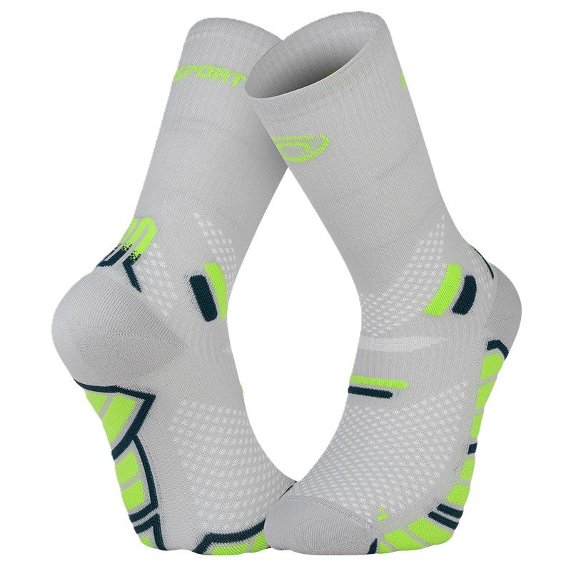 Chaussettes BV SPORT TRAIL ULTRA.2 "HIGH" (GRIS/LIME) Mixte