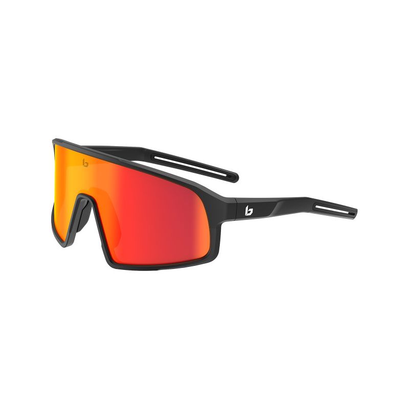 Sonnenbrille Bollé STRIVER SHIELD (Schwarz Matt - Sonnenaufgang) Kat 3