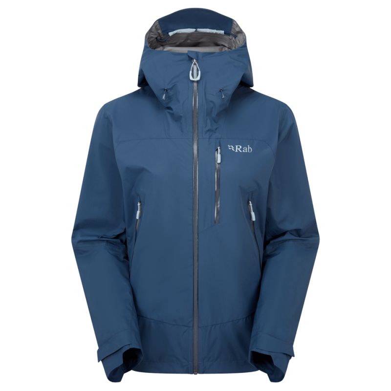 Rab Giacca da montagna Downpour Wmns (Tempest Blue)