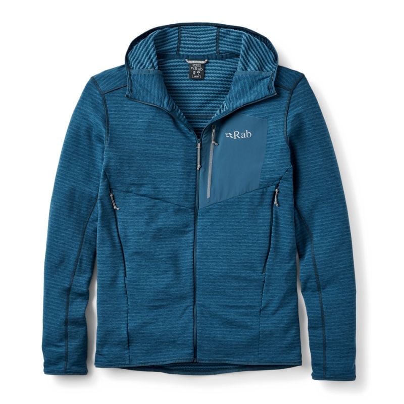 Fleece Jacket Rab Ascendor Light Hoody (Tempest Blue) Men