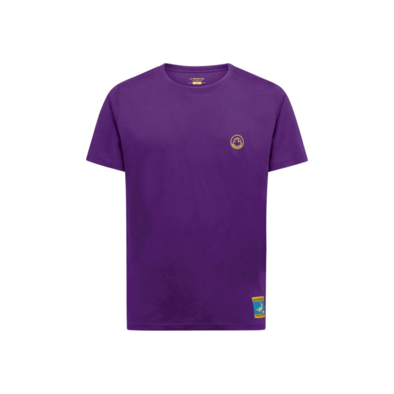 T-shirt da arrampicata La Sportiva Climbing on the Moon T-Shirt M (Viola/Giallo) Uomo