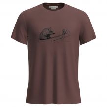 Icebreaker M Mer Core SS Tee Canoe Companions CAROB (ROJO MEDIO)