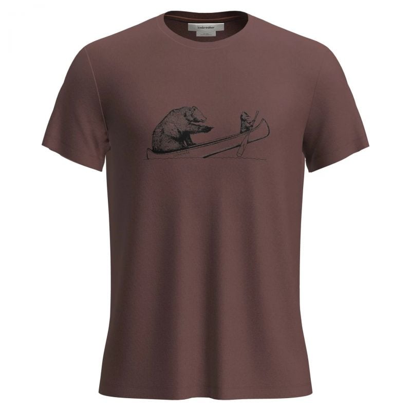 T-shirt Icebreaker M Mer Core SS Tee Canoe Companions (CAROB) Uomo