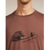 Icebreaker M Mer Core SS Tee Canoe Companions CAROB (MEDIUM RED)