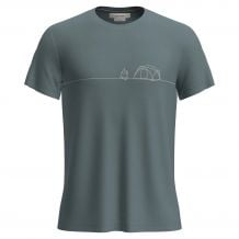 Tee-shirt Icebreaker M Mer Core SS Tee Single Line Camp (BLUE ASH) Uomo