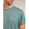 Icebreaker M Mer Core SS Tee Single Line Camp BLU ASH (BLU CHIARO)