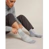 Icebreaker M Mer Hike+ Medium Crew BLIZZARD HTHR/ALLOY (GRIGIO MEDIO)