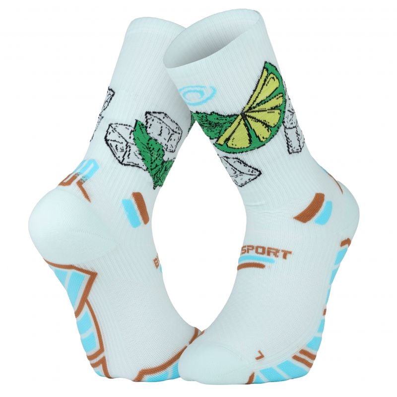 Chaussettes de trail BV SPORT SOCQUETTE TRAIL ULTRA.2 COLLECTOR "NUTRI" MOSCOW MULE (bleu)