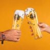 Chaussettes de trail BV SPORT SOCQUETTE TRAIL ULTRA.2 COLLECTOR "NUTRI" BIERE BLONDE (JAUNE)