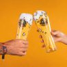 Sokken voor trail BV sport SOCQUETTE TRAIL ULTRA.2 COLLECTOR "NUTRI" BIERE BLONDE (GEEL)