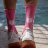 Trailsokker BV sport SOCQUETTE TRAIL ULTRA.2 COLLECTOR "NUTRI" ROSE