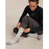 ICEBREAKER W Mer Hike+ Light Crew BLIZZARD HTHR/ALLOY (MEDIUM GREY)