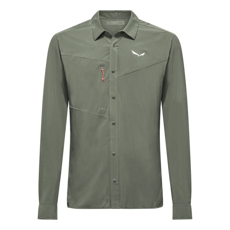Wandelshirt Salewa PUEZ L/S SHIRT M (Faded Green) Heren