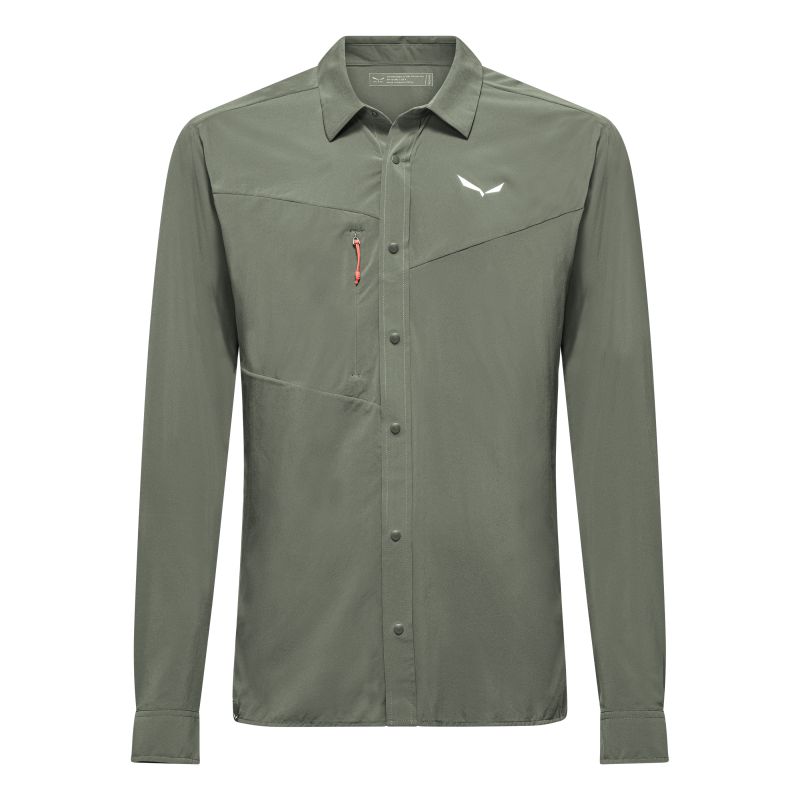 Wanderhemd Salewa PUEZ L/S SHIRT M (Faded Green) Herren