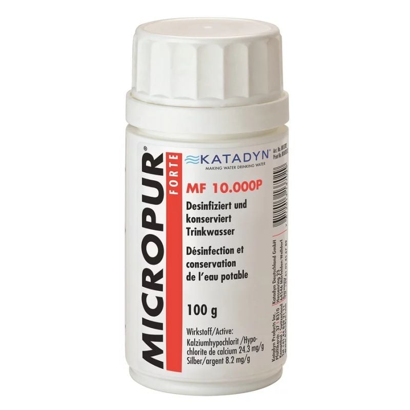 Purificador de agua en polvo Katadyn Micropur Forte - MF 10 000 P 