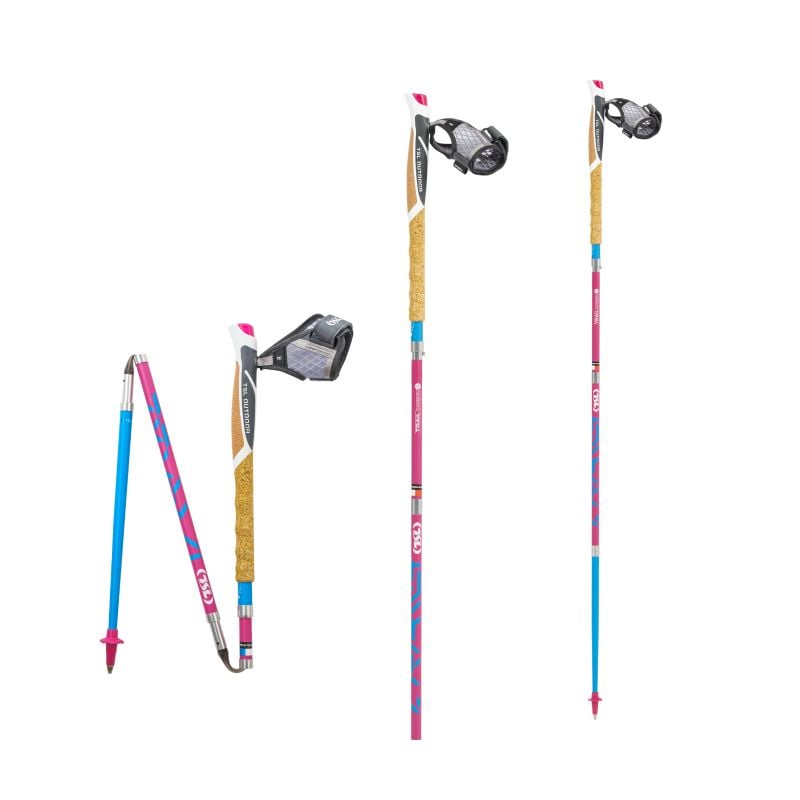 Trail pole TSL TRAIL CARBON C4 CORK CROSS Sht (Flamingo)