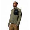 Fleece Columbia Triple Canyon Grid Fleece FZ II (Stone Green Heather, Black) Herren