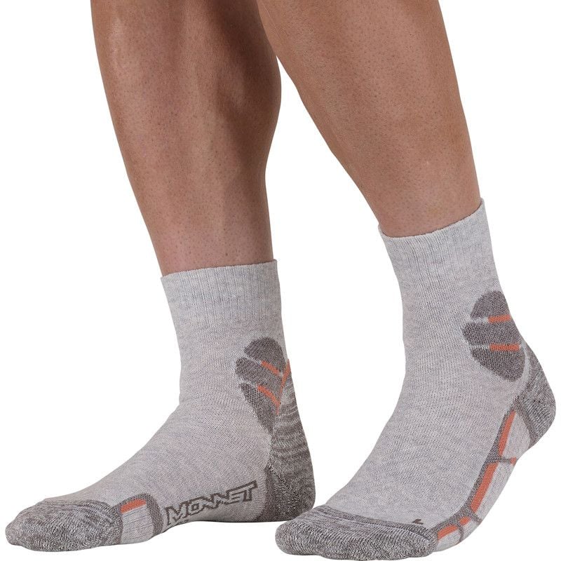 Calcetines de senderismo Monnet TREK MID LIN (GRIS BLANCO)