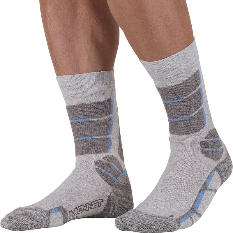 Chaussettes de randonnée MONNET TREK LIN HAUTE (GRIS BLEU)
