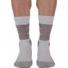 High hiking socks Monnet Chaussette Trek Lin Haute (GRIS OCRE)