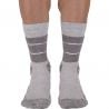 High hiking socks Monnet Chaussette Trek Lin Haute (GRIS BLANC)