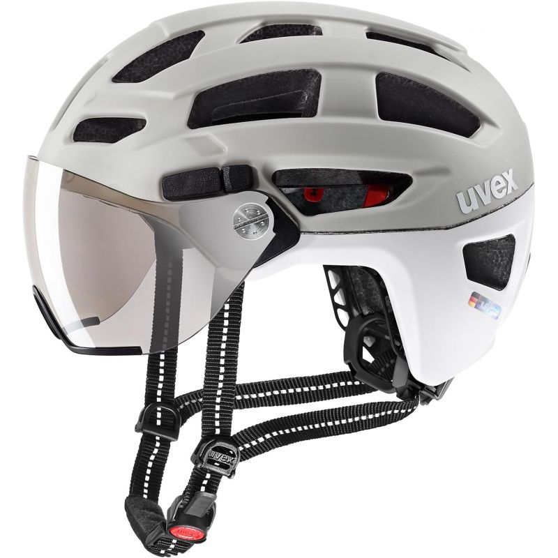 Casco urbano de bicicleta Uvex Finale VISOR (arena-blanco mate)