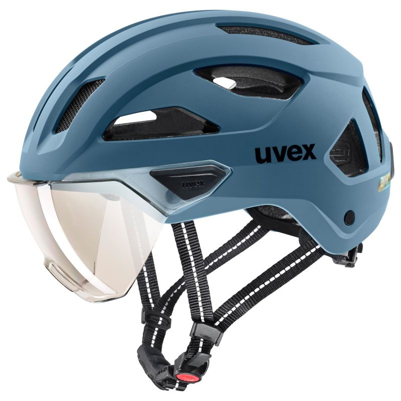 Casque de vélo urbain UVEX STRIDE VISOR (STONE BLUE MATT)