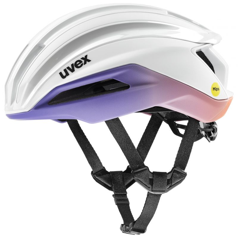 Pyöräilykypärä Uvex SURGE AERO MIPS (valkoinen-lila aprikoosi mattapinta)