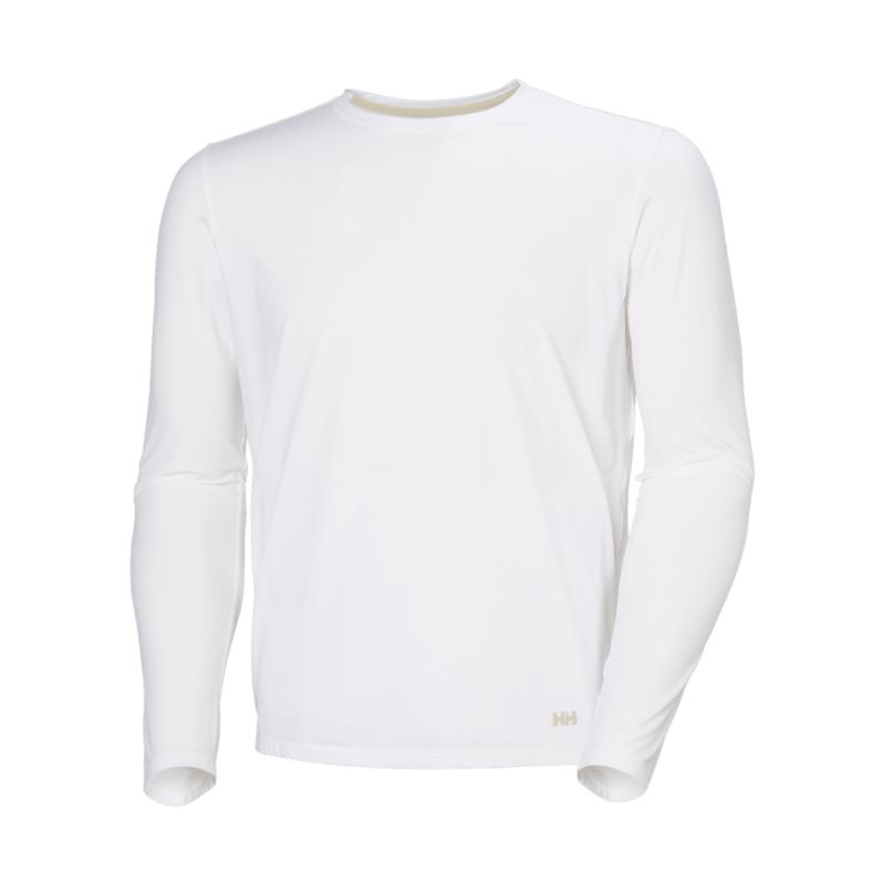T-shirt tecnico Helly Hansen SHINE SOLEN LS CREW (WHITE) Uomo