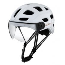 Casco urbano Cairn QUARTZ VISOR (BIANCO METALLICO OPACO)