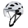 Casque de vélo urbain CAIRN QUARTZ VISOR (MAT METTALIC WHITE)