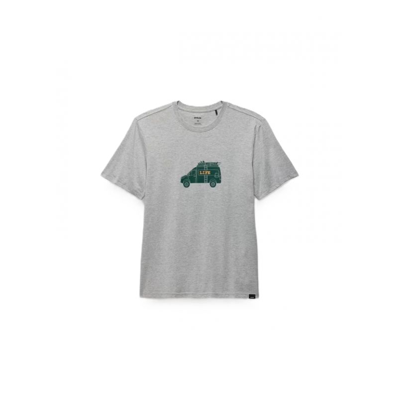 T-shirt Prana Van Life Journeyman SS Tee (HEATHER GREY) Uomo