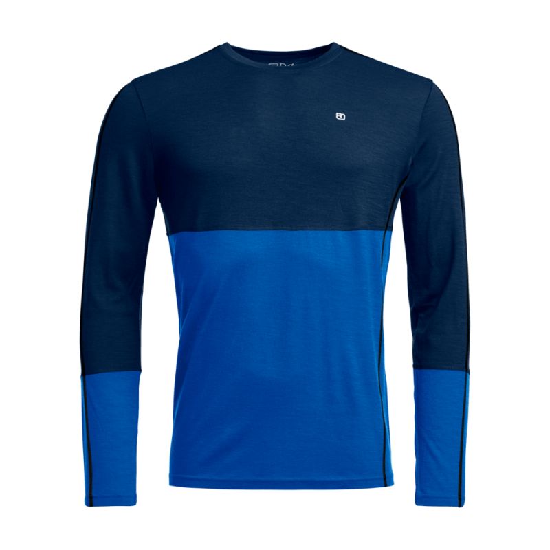 Miesten pitkähihainen toppi Ortovox 185 ROCK'N'WOOL LONG SLEEVE M (deep ocean)