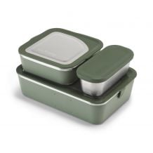 Madkasser Klean Kanteen Family Set (1 Big Meal, 1 Lunch, 1 Snack) (Sea Spray/Thyme låg)