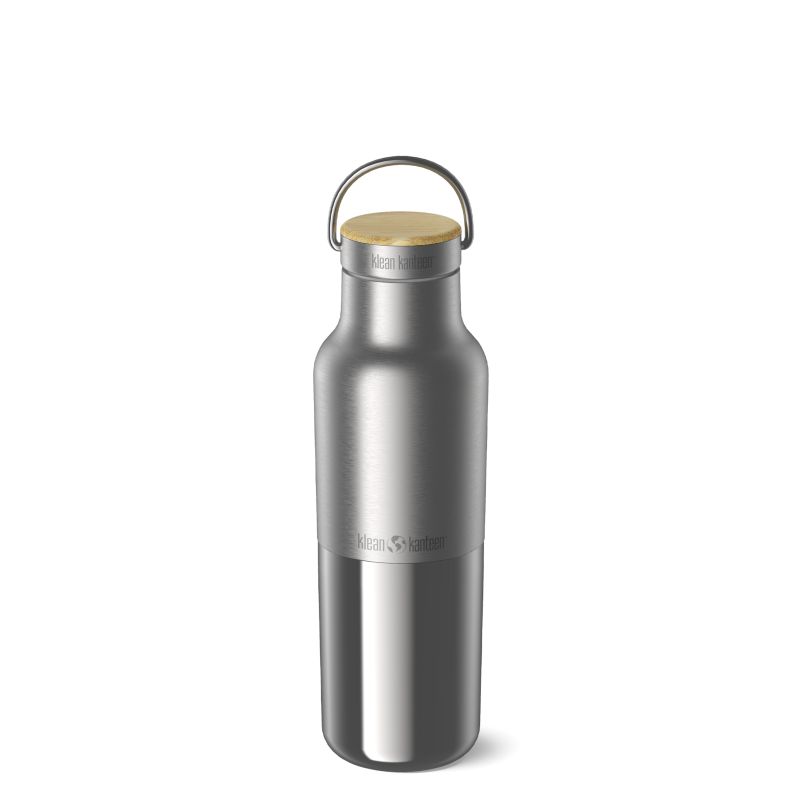Borraccia isotermica Klean Kanteen Reflect bamboe cap, 473ml/16oz (Brushed)