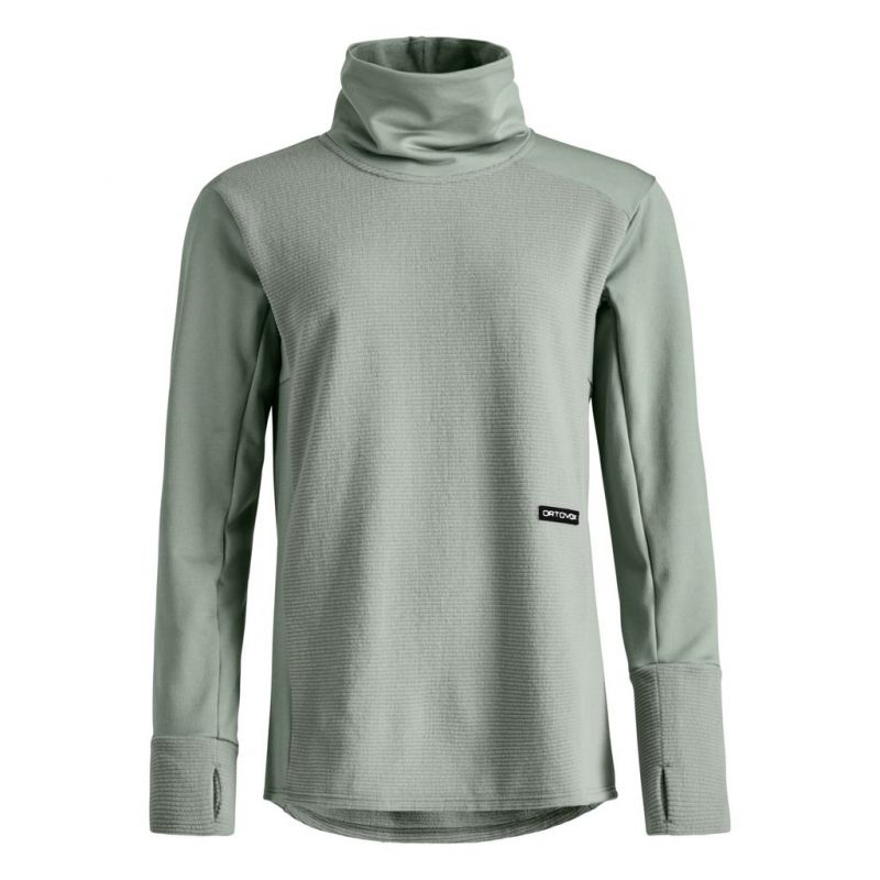 Fleece Ortovox FLEECE CORD LONGSLEEVE W (green sage) Dame