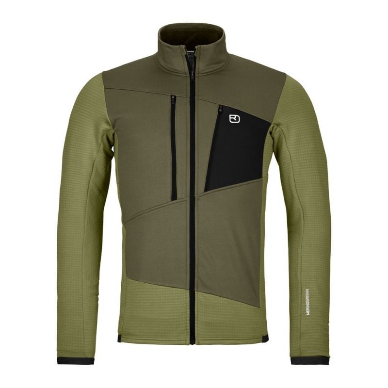 Fleece Ortovox FLEECE GRID JACKET M (wild herbs) Men