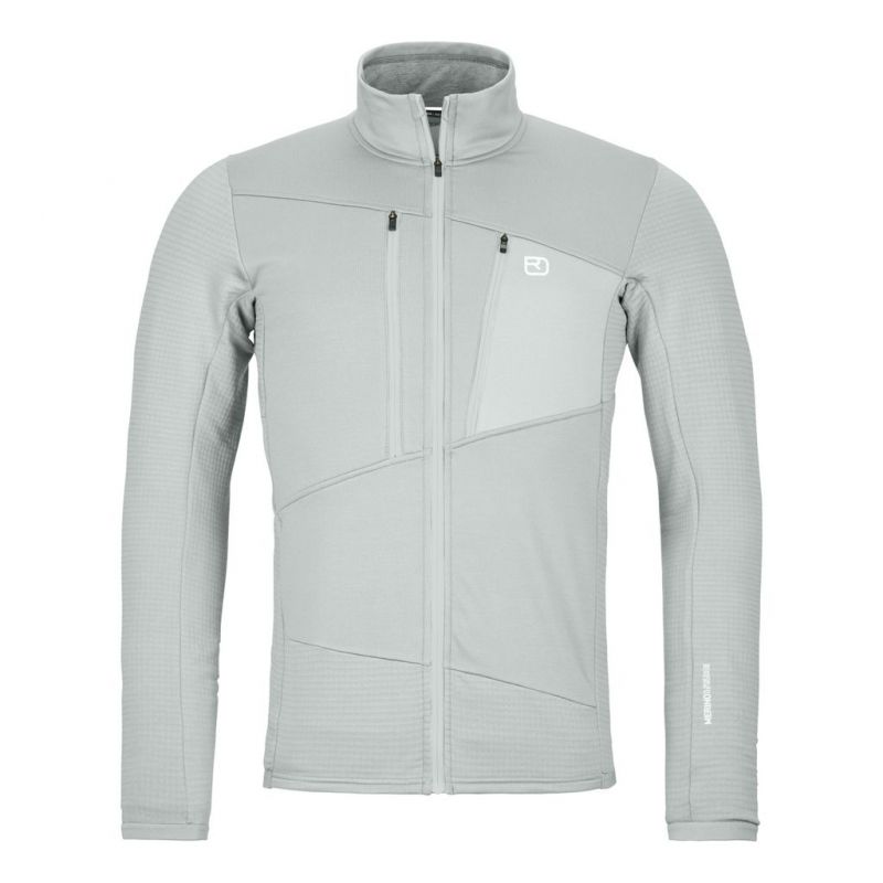 Fleece Ortovox FLEECE GRID JACKET M (gray ice) Men