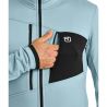 "FLEECE GRID JACKET M" "grau eis"