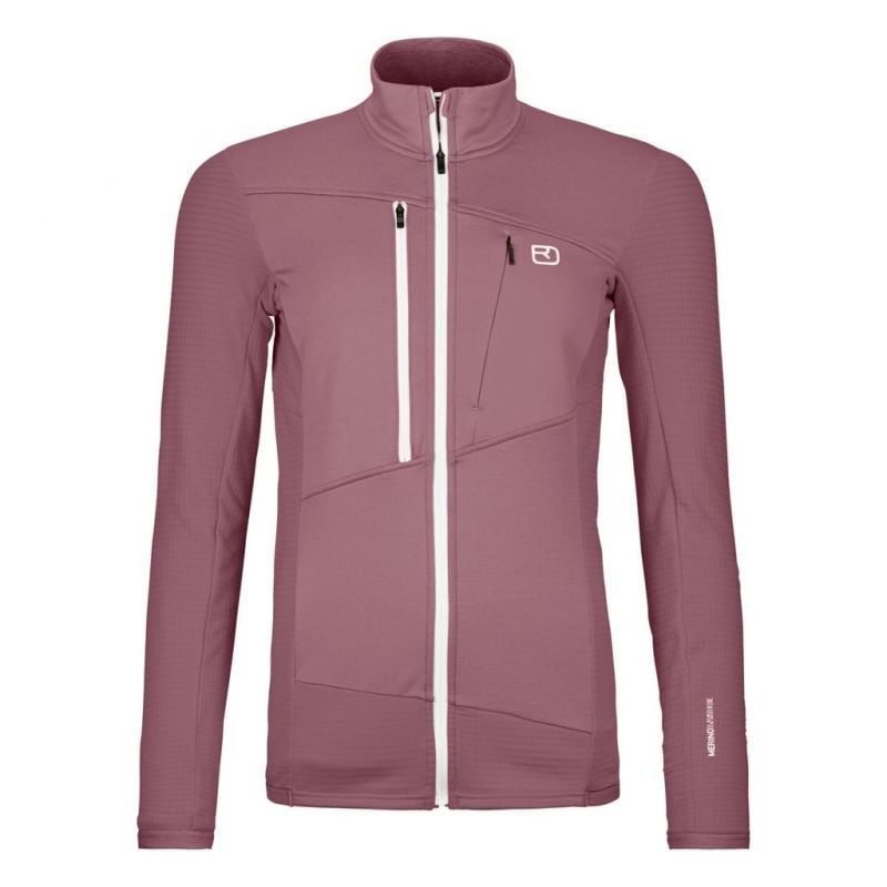 Polaire ORTOVOX FLEECE GRID JACKET W (dusk rose) Femme 