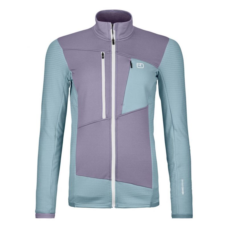 Fleece Ortovox FLEECE GRID JACKET W (glacier grey) Dames